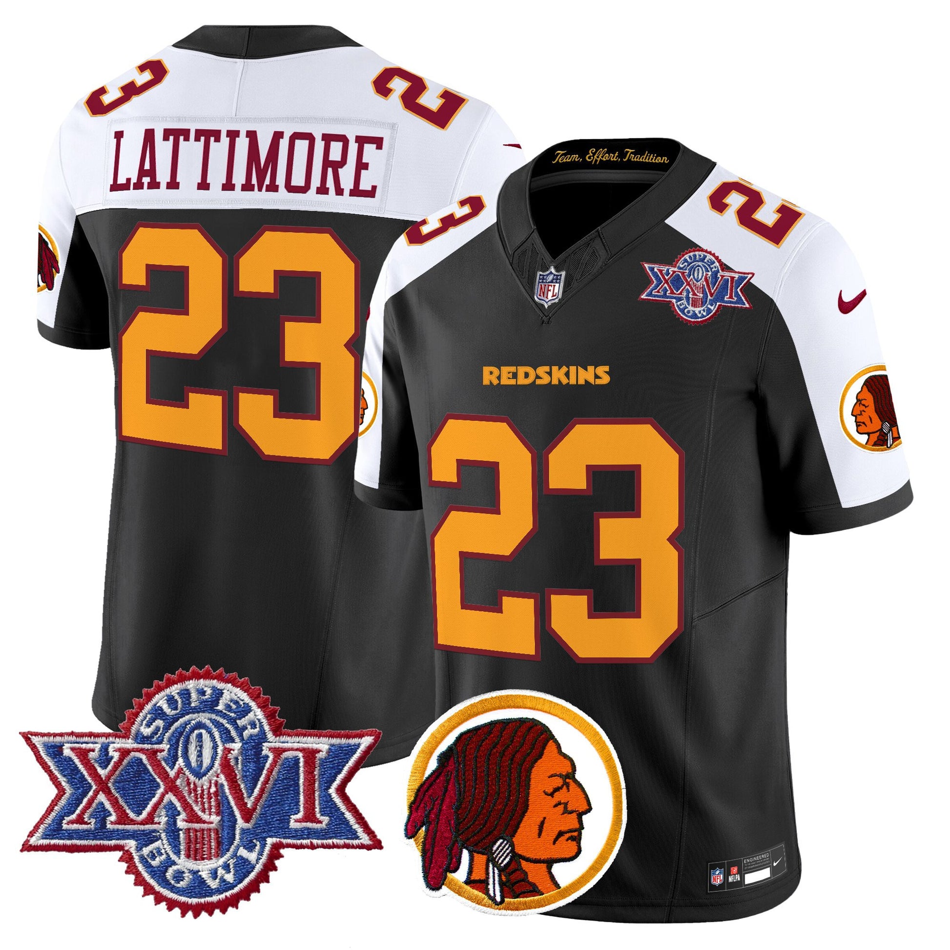 Men's Washington Redskins Throwback 1992 Super Bowl XXVI Patch Vapor Limited Jersey V2 - All Stitched