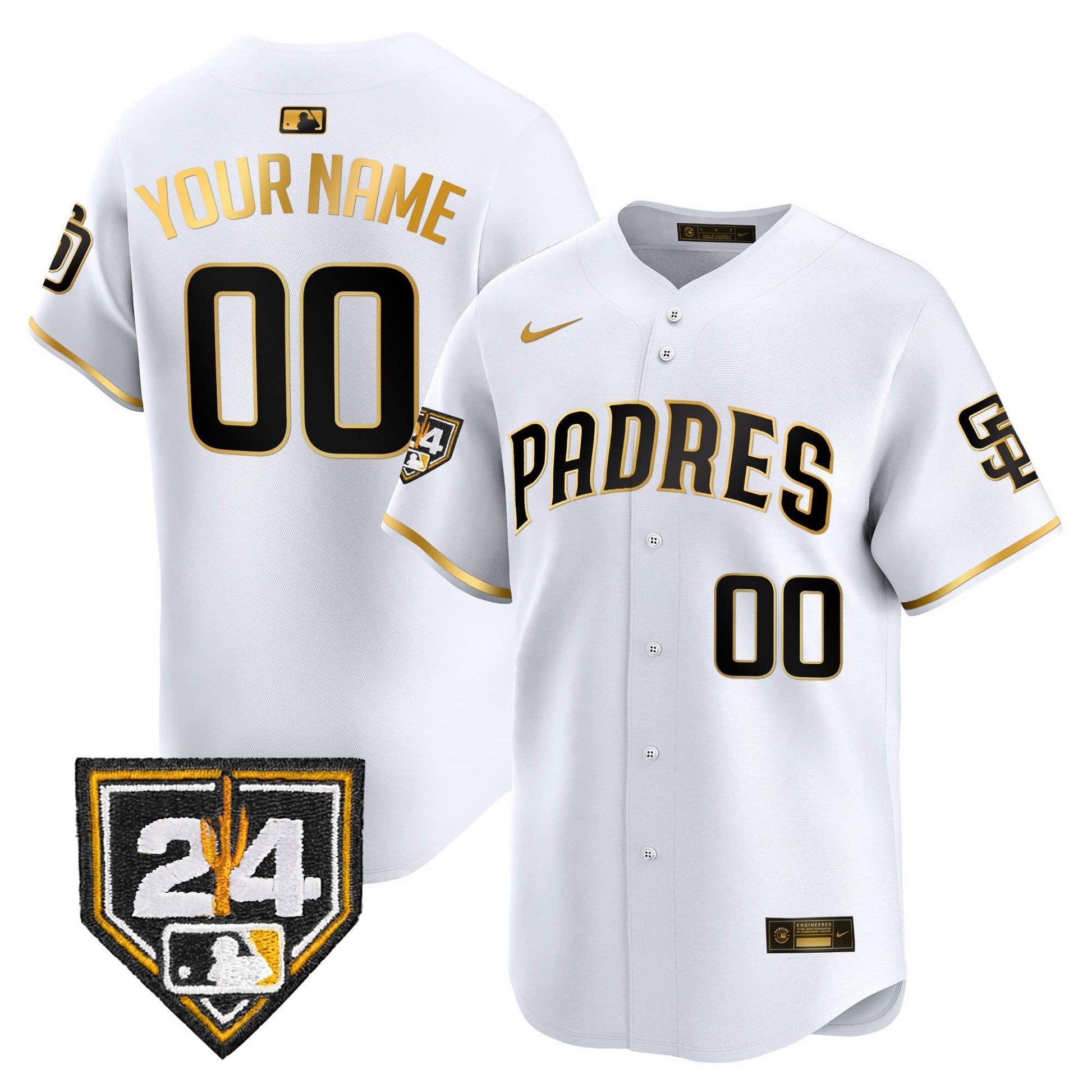Padres 2024 Spring Training Patch Vapor Premier Limited Custom Jersey - All Stitched