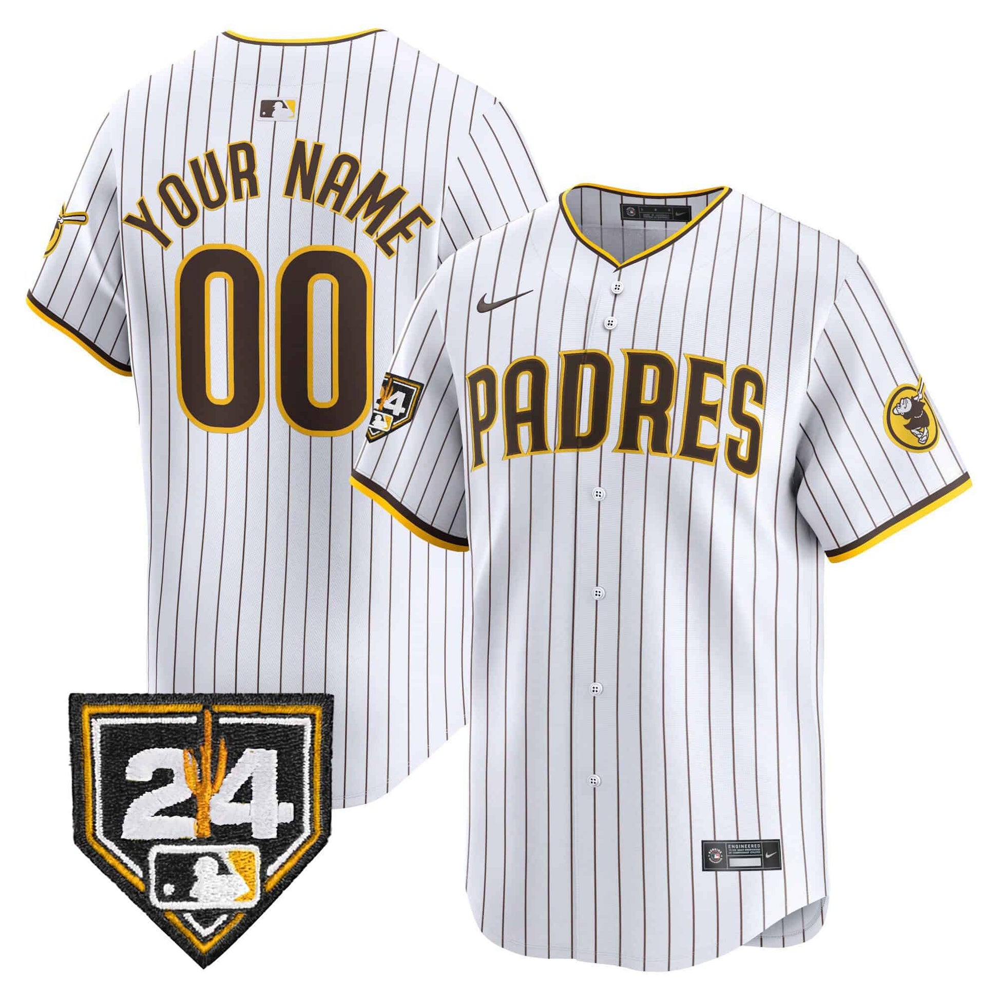 Padres 2024 Spring Training Patch Vapor Premier Limited Custom Jersey - All Stitched