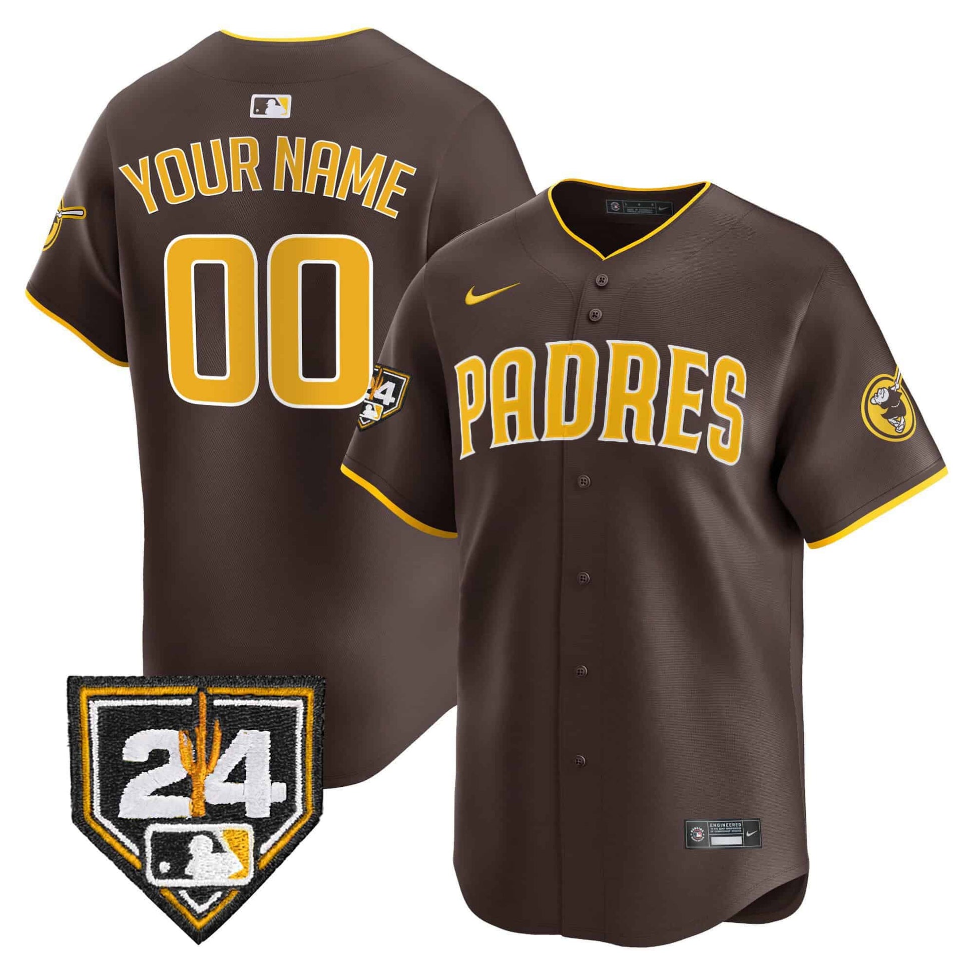 Padres 2024 Spring Training Patch Vapor Premier Limited Custom Jersey - All Stitched
