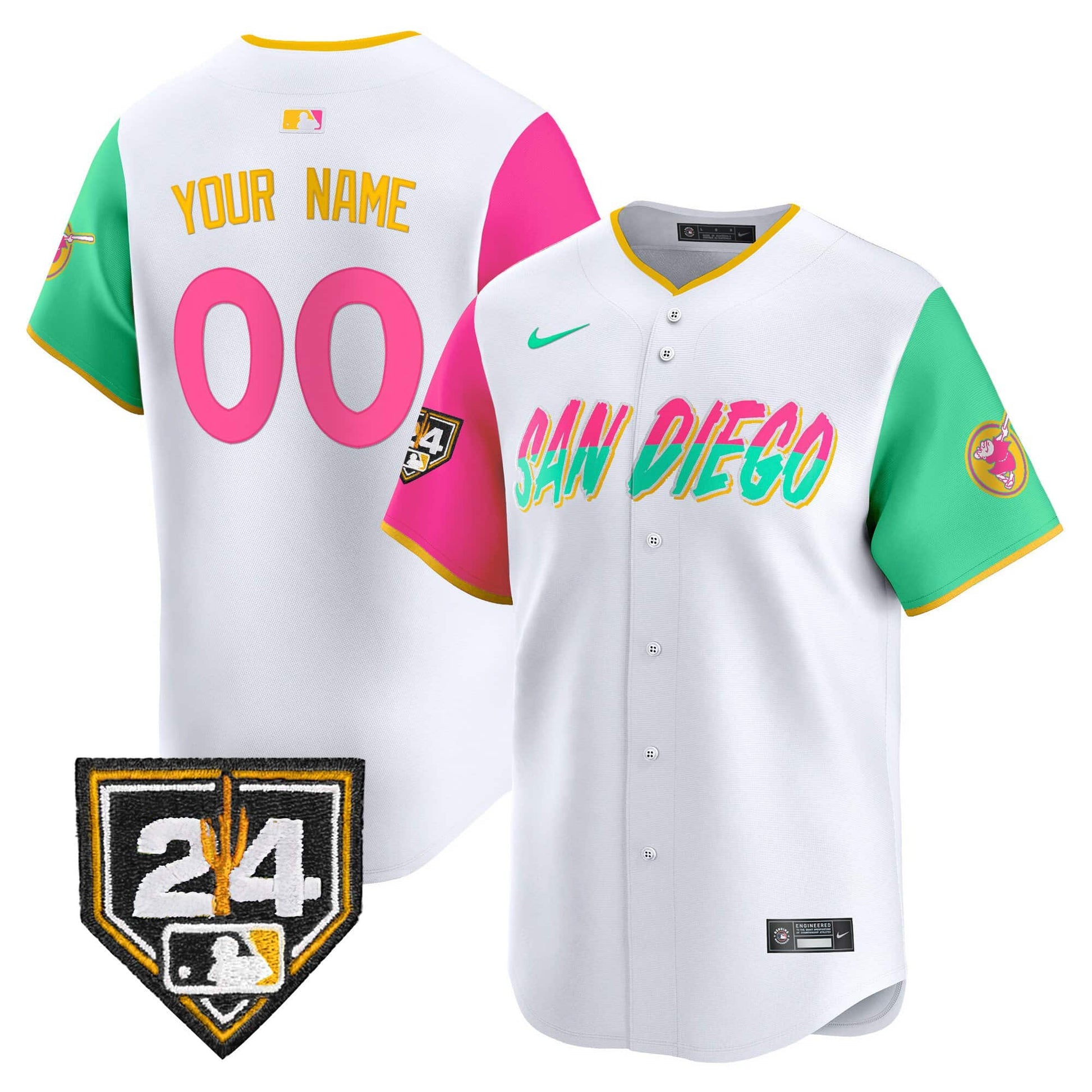 Padres 2024 Spring Training Patch Vapor Premier Limited Custom Jersey - All Stitched