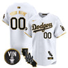 Dodgers Vin & California Patch Gold Trim Vapor Premier Limited Custom Jersey - All Stitched