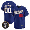 Dodgers Vin Scully Patch Gold Trim Vapor Premier Limited Custom Jersey - All Stitched