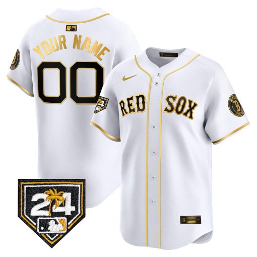 Boston Red Sox 2024 Spring Training Patch Vapor Premier Limited Custom Jersey - All Stitched