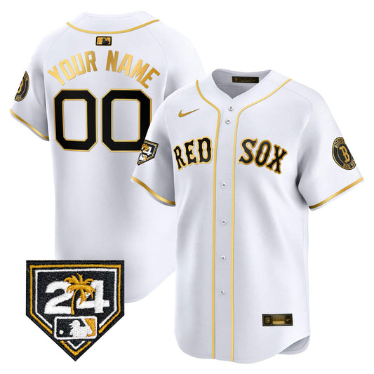 Boston Red Sox 2024 Spring Training Patch Vapor Premier Limited Custom Jersey - All Stitched