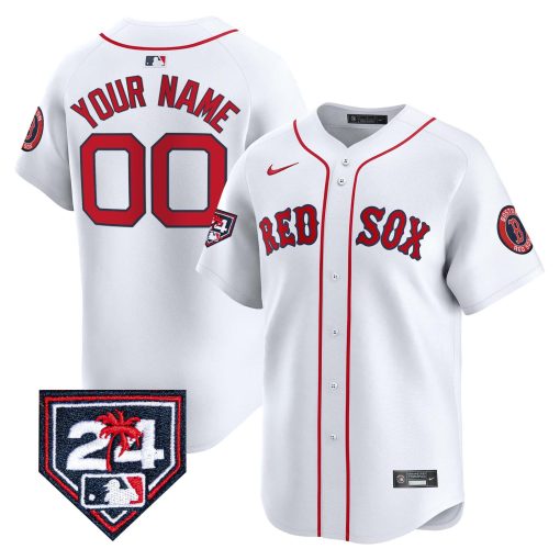Boston Red Sox 2024 Spring Training Patch Vapor Premier Limited Custom Jersey - All Stitched