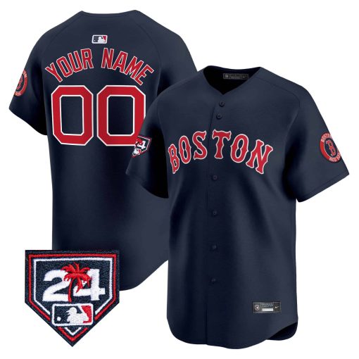 Boston Red Sox 2024 Spring Training Patch Vapor Premier Limited Custom Jersey - All Stitched