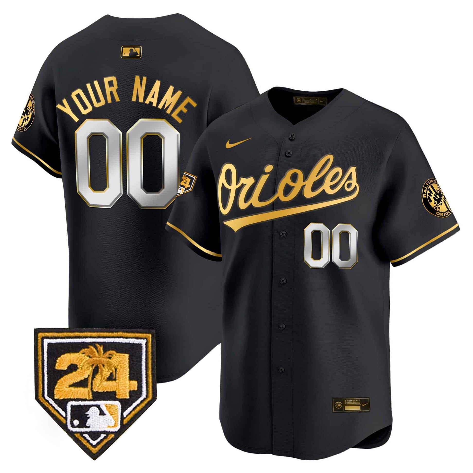 Orioles 2024 Spring Training Patch Vapor Premier Limited Custom Jersey - All Stitched