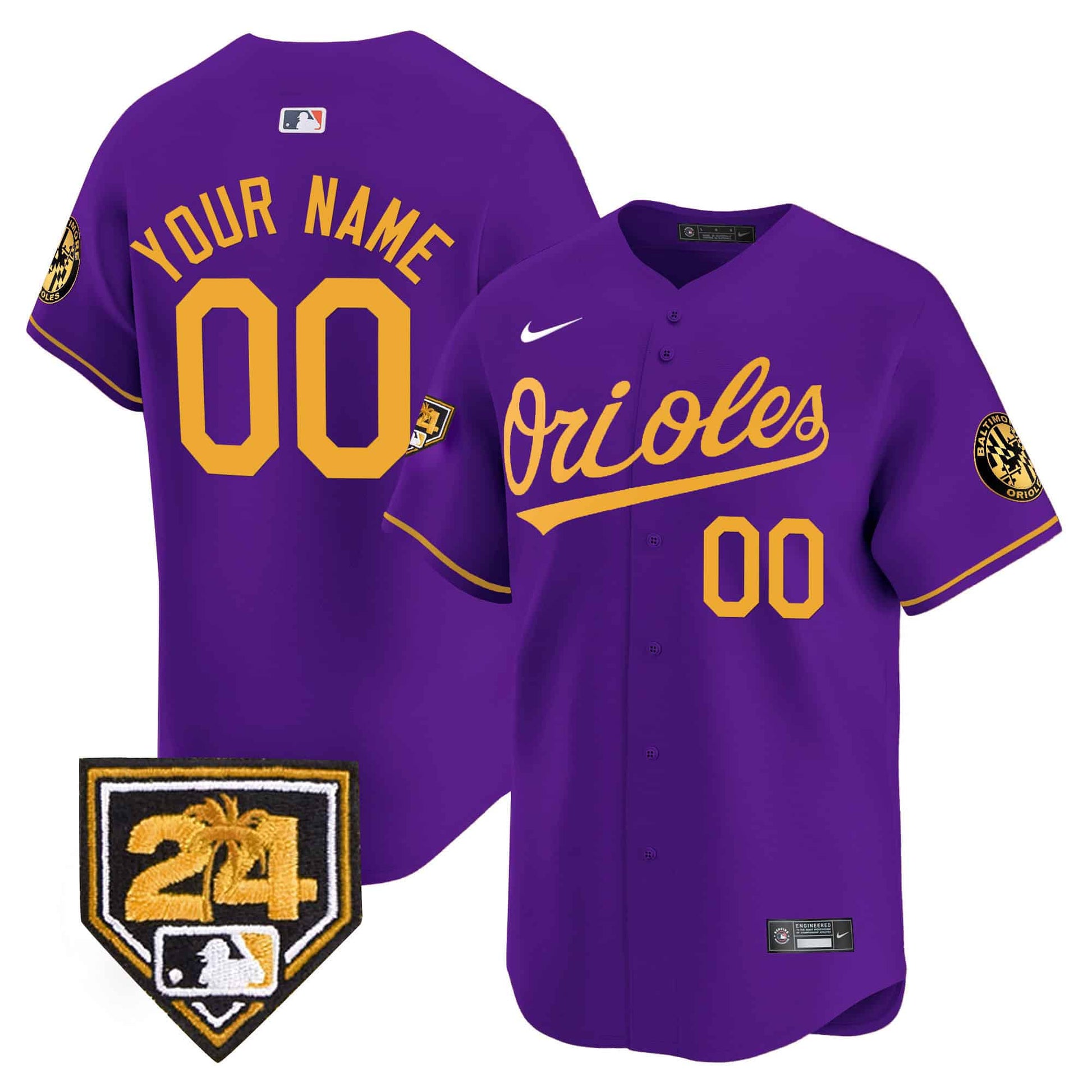Orioles 2024 Spring Training Patch Vapor Premier Limited Custom Jersey - All Stitched
