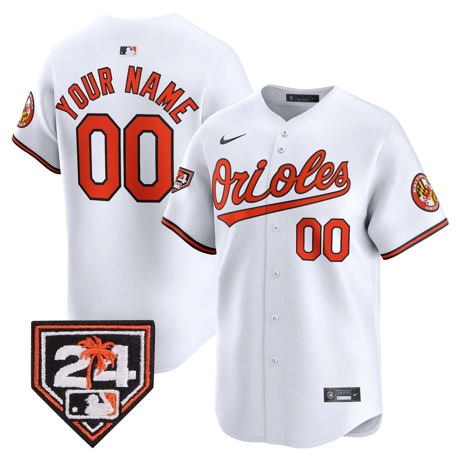 Orioles 2024 Spring Training Patch Vapor Premier Limited Custom Jersey - All Stitched