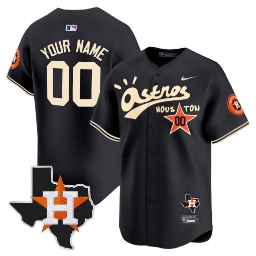 Houston Astros Cactus Jack Style Vapor Premier Limited Custom Jersey - Stitched