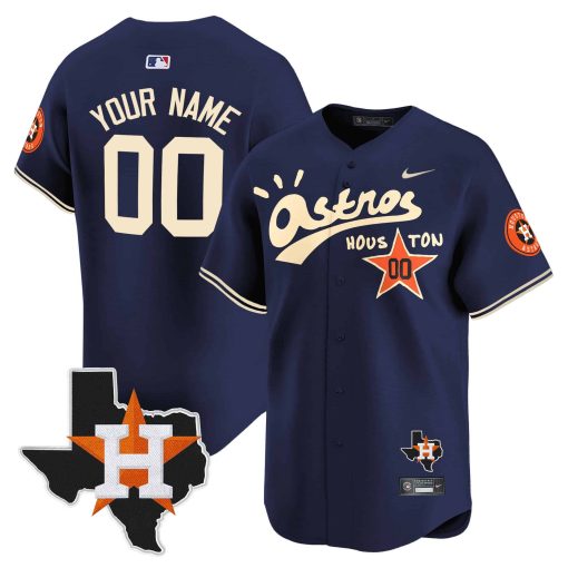 Houston Astros Cactus Jack Style Vapor Premier Limited Custom Jersey - Stitched