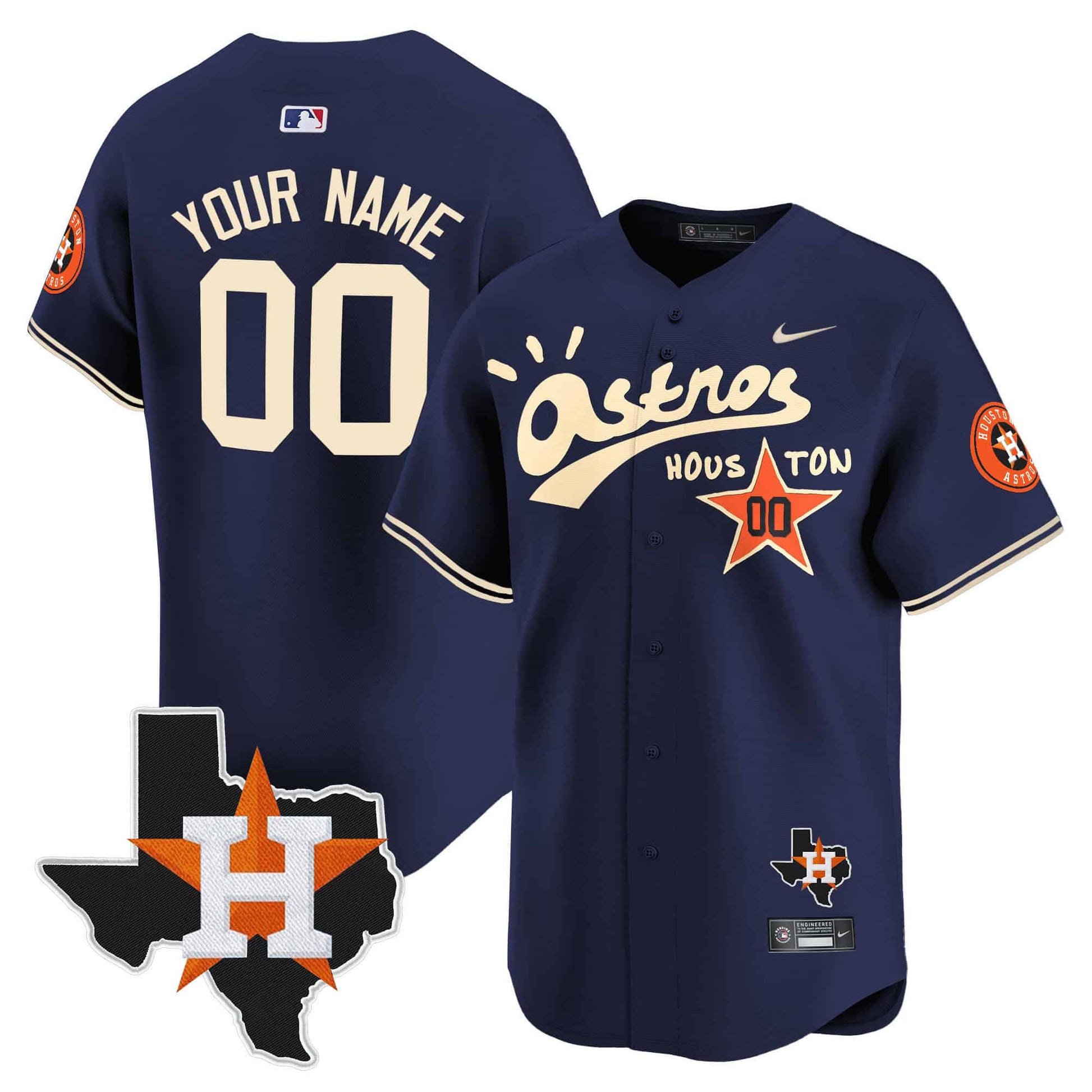 Houston Astros Cactus Jack Style Vapor Premier Limited Custom Jersey - Stitched
