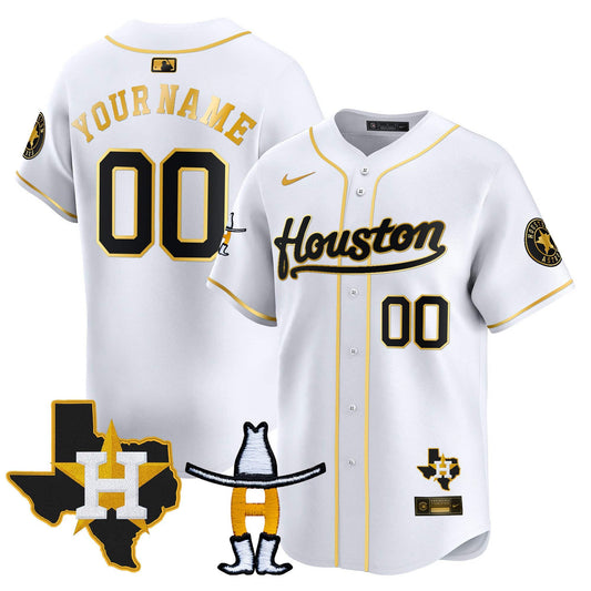 Houston Astros Houston Rodeo Patch Vapor Premier Limited Custom Jersey - All Stitched