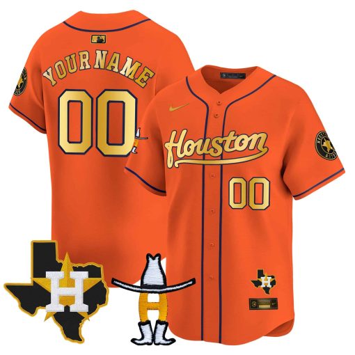 Houston Astros Houston Rodeo Patch Vapor Premier Limited Custom Jersey - All Stitched