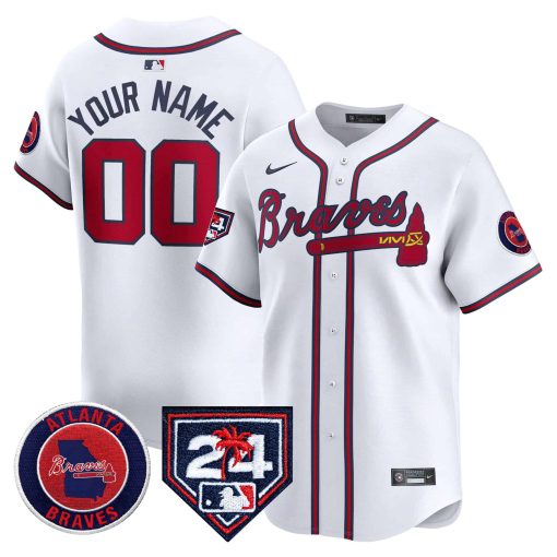 Atlanta Braves 2024 Spring Training Patch Vapor Premier Limited Custom Jersey - All Stitched