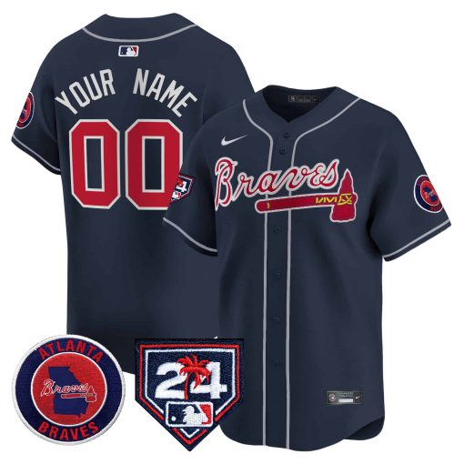 Atlanta Braves 2024 Spring Training Patch Vapor Premier Limited Custom Jersey - All Stitched