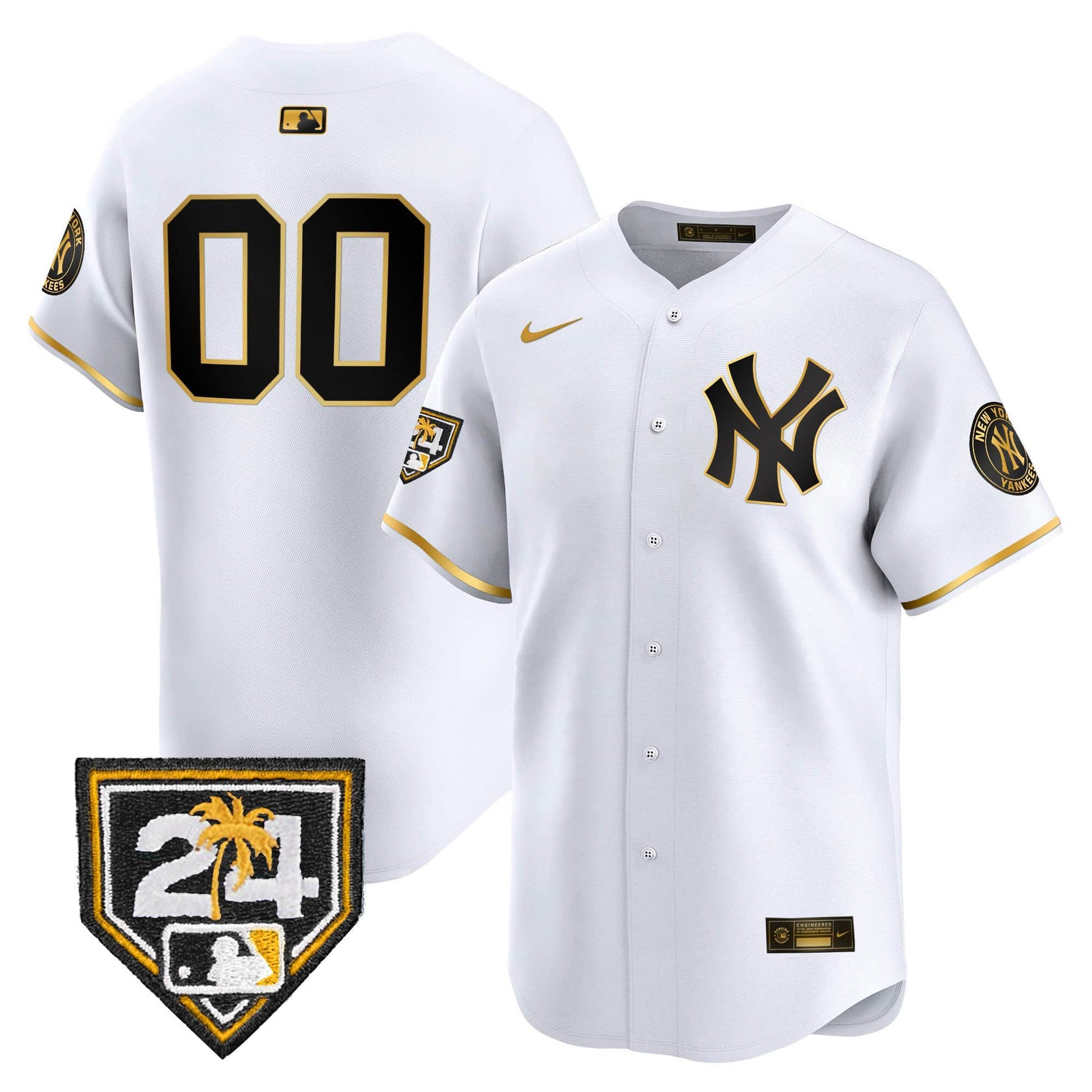 New York Yankees 2024 Spring Training Patch Vapor Premier Limited Custom Jersey V4 - All Stitched