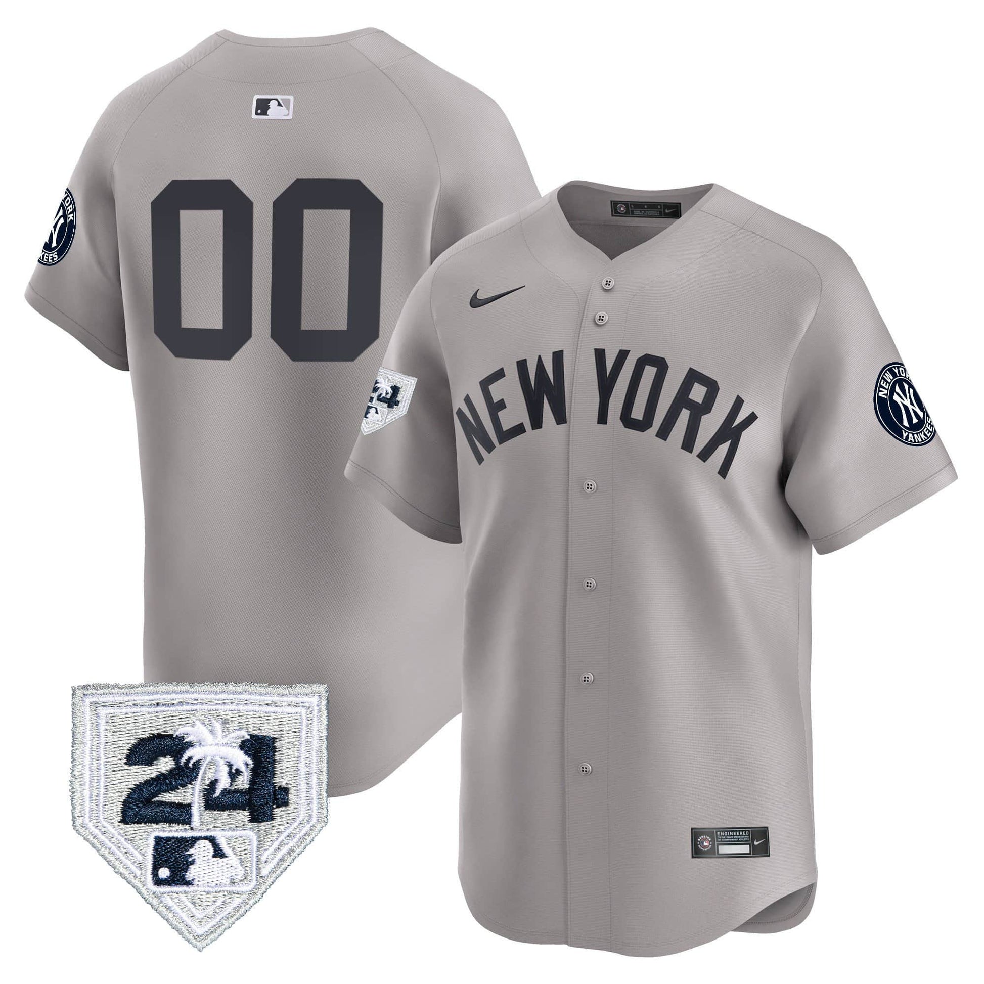 New York Yankees 2024 Spring Training Patch Vapor Premier Limited Custom Jersey V4 - All Stitched