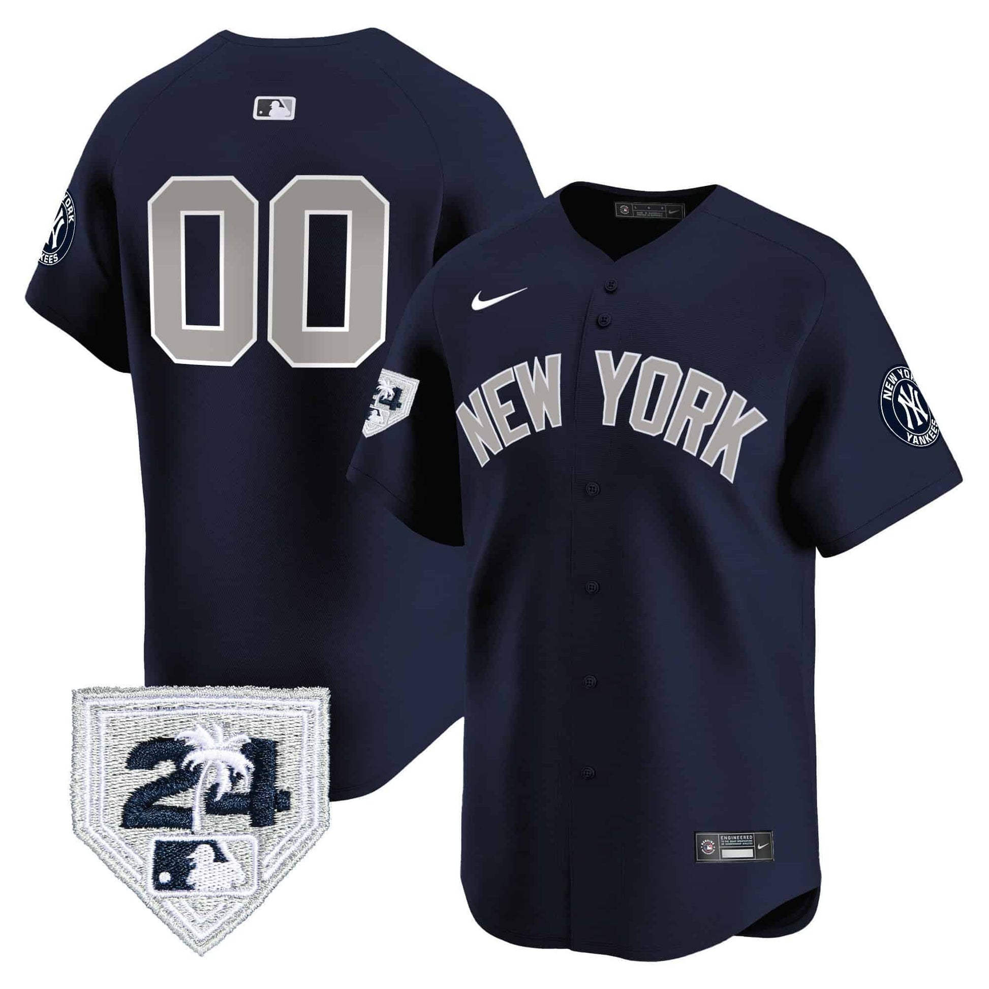 New York Yankees 2024 Spring Training Patch Vapor Premier Limited Custom Jersey V4 - All Stitched