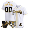 Atlanta Braves 2024 Spring Training & Georgia Patch Vapor Premier Elite Custom Jersey - All Stitched