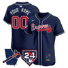 Atlanta Braves 2024 Spring Training & Georgia Patch Vapor Premier Elite Custom Jersey - All Stitched