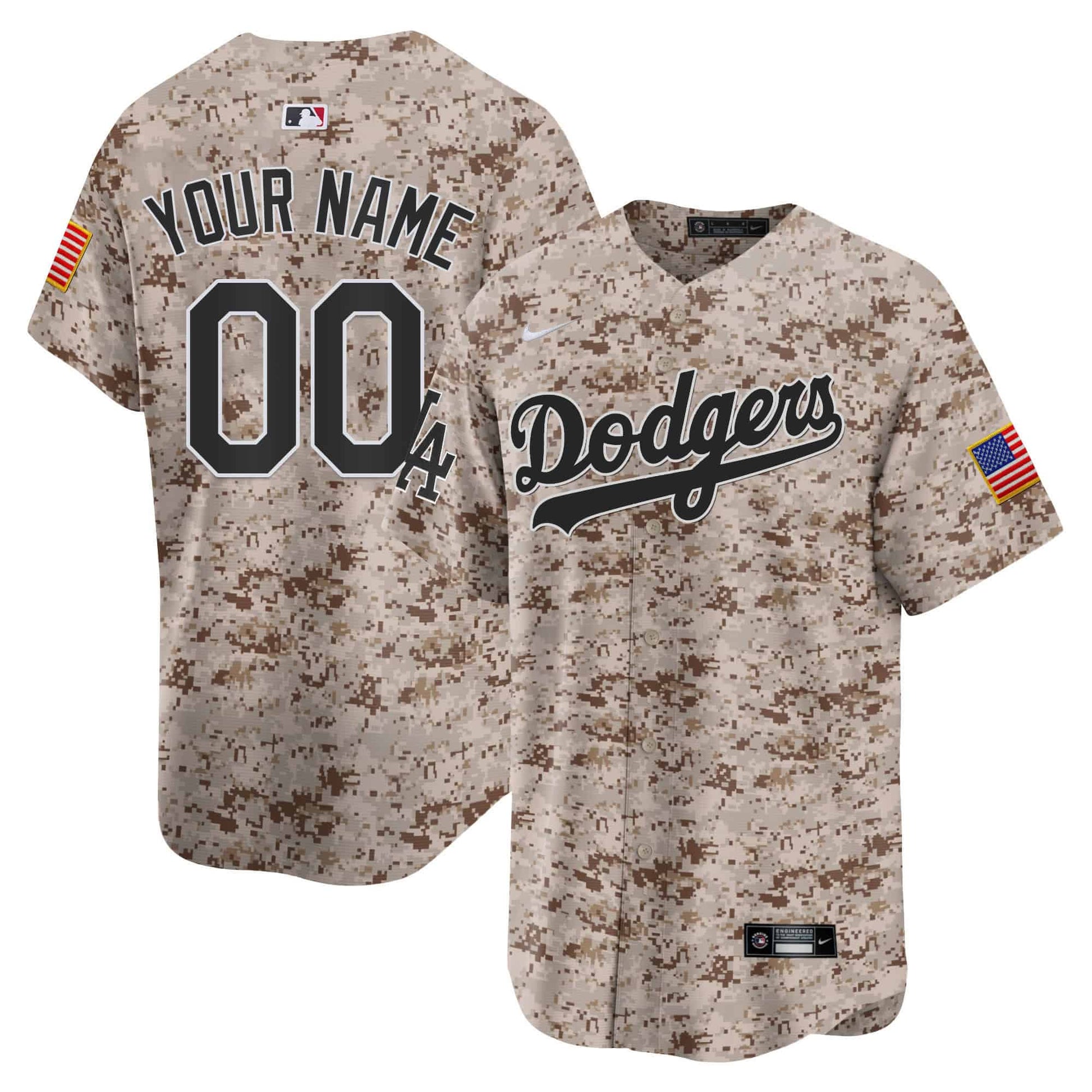 Dodgers USMC Alternate Vapor Premier Limited Custom Jersey - All Stitched