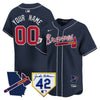 Atlanta Braves 2024 Robinson & Georgia Patch Vapor Premier Limited Custom Jersey - All Stitched