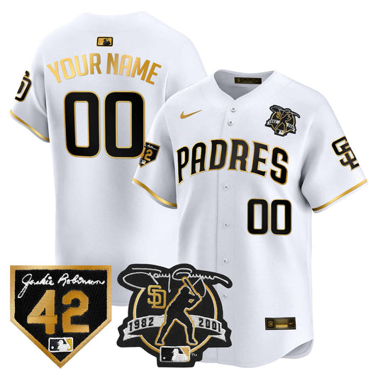 Padres 2024 Tony Gwynn & Robinson Patch Vapor Premier Limited Custom Jersey – All Stitched