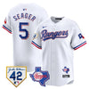 Men’s Texas Rangers 2024 Jackie Robinson Patch Vapor Premier Limited Jersey – All Stitched