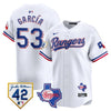Men’s Texas Rangers 2024 Jackie Robinson Patch Vapor Premier Limited Jersey – All Stitched