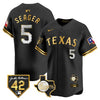 Men’s Texas Rangers 2024 Jackie Robinson Patch Vapor Premier Limited Jersey – All Stitched