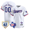 Texas Rangers 2024 Jackie Robinson Patch Vapor Premier Limited Custom Jersey - All Stitched
