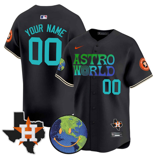 Houston Astros Cactus Jack Astro World Vapor Premier Limited Custom Jersey - All Stitched