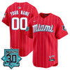 Miami Marlins 30 Seasons Anniversary Patch Vapor Premier Limited Custom Jersey – All Stitched