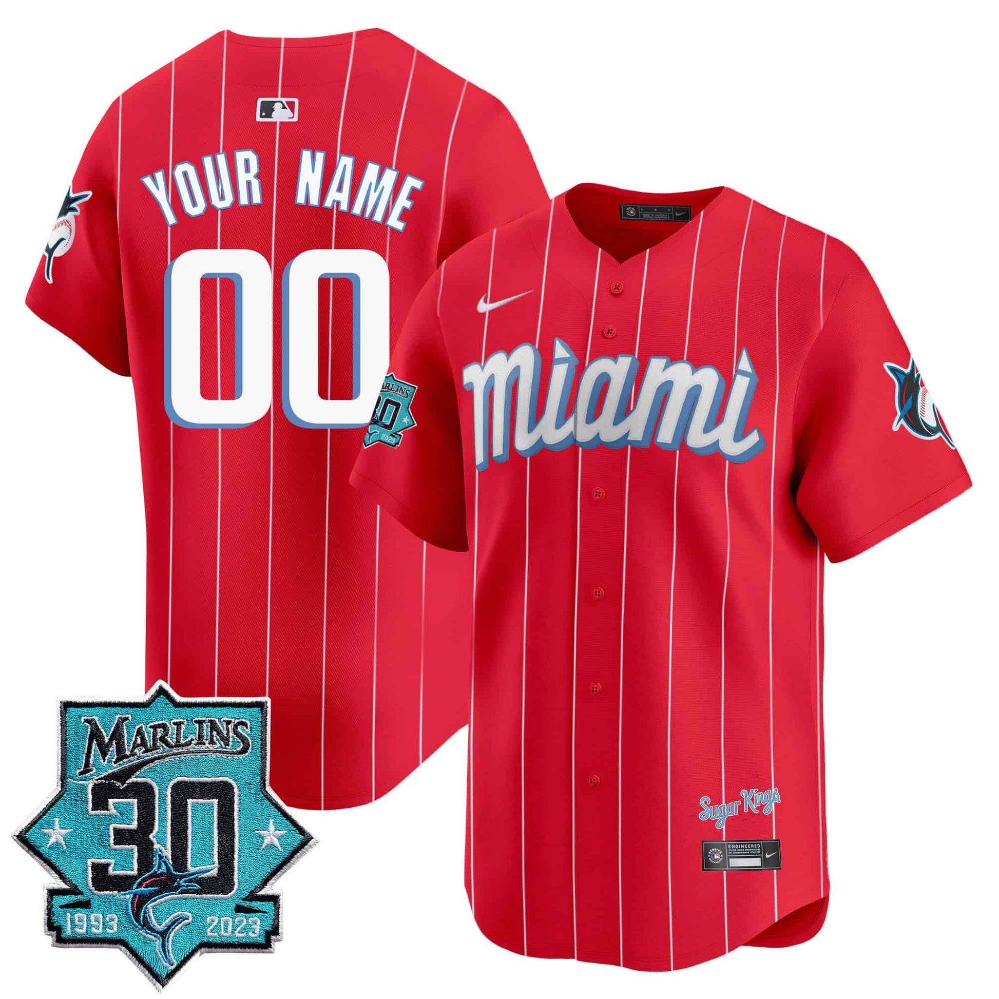 Miami Marlins 30 Seasons Anniversary Patch Vapor Premier Limited Custom Jersey – All Stitched