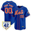 New York Mets Jackie Robinson Patch Vapor Premier Limited Custom Jersey - All Stitched