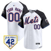 New York Mets Jackie Robinson Patch Vapor Premier Limited Custom Jersey - All Stitched
