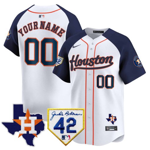 Houston Astros 2024 Jackie Robinson Patch Vapor Premier Limited Custom Jersey - All Stitched