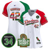 Women's Dodgers Mexico Fernando Memorial & 2024 World Series Patch Vapor Premier Limited Jersey - All Stitched