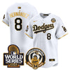 Men's Dodgers Fernando Valenzuela & 2024 World Series Patch Vapor Premier Limited Jersey - All Stitched
