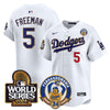 Men's Dodgers Fernando Valenzuela & 2024 World Series Patch Vapor Premier Limited Jersey - All Stitched