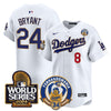 Men's Dodgers Fernando Valenzuela & 2024 World Series Patch Vapor Premier Limited Jersey - All Stitched