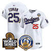 Men's Dodgers Fernando Valenzuela & 2024 World Series Patch Vapor Premier Limited Jersey - All Stitched
