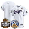 Men's Dodgers Fernando Valenzuela & 2024 World Series Patch Vapor Premier Limited Jersey - All Stitched