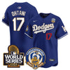Men's Dodgers Fernando Valenzuela & 2024 World Series Patch Vapor Premier Limited Jersey - All Stitched