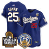 Men's Dodgers Fernando Valenzuela & 2024 World Series Patch Vapor Premier Limited Jersey - All Stitched