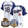 Men's Dodgers Fernando Valenzuela & 2024 World Series Patch Vapor Premier Limited Jersey - All Stitched