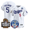 Men's Dodgers Fernando Valenzuela & 2024 World Series Patch Vapor Premier Limited Jersey V3 - All Stitched