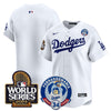 Men's Dodgers Fernando Valenzuela & 2024 World Series Patch Vapor Premier Limited Jersey V3 - All Stitched